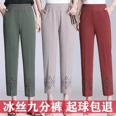 Summer Womens cropped pants For Women Hollow Out Pantalon Femme High Waist Black Short Trousers Casual Baggy Pants