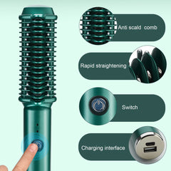Electric Hair Brush Straightener Heating Combs Women Hair Styler Curling Iron Fast Hot Comb Heating Curler Hair Caring Tool