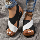 Sandalias de mujer, zapatos de verano, zapatos de playa para mujer, zapatos antideslizantes para mujer, zapatos de cuña para mujer, sandalias de talla grande, calzado de mujer