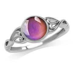 Anillo de piedra lunar que cambia de color, regalo de joyería de moda
