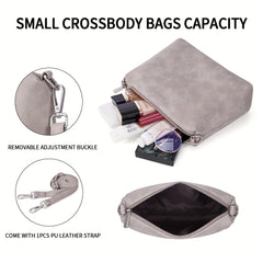 Bolsos tipo hobo para mujer, bandoleras pequeñas de piel vegana, bandoleras tipo cubo con correa ajustable para guitarra.