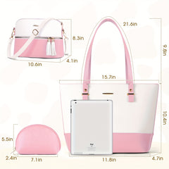 3-Piece Ultimate Tote Bag Set - Stylish Handbags and Crossbody Purse with Fashionable Design, Multiple Compartments, and Adjustable Strap - Perfect for Women's Daily Use