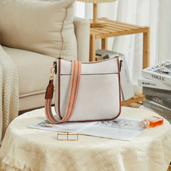Bolsos cruzados para mujer, modernos bolsos hobo de piel vegana, bolsos de hombro con correa ancha.