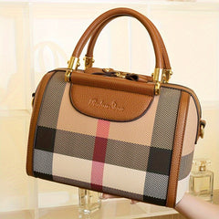 Chic Plaid Pvc Women'S Handbag - Spacious & Lightweight, Luxury Shoulder Bag With Zip Closure For Work And Casual Use Purses And Handbags Purses For Women