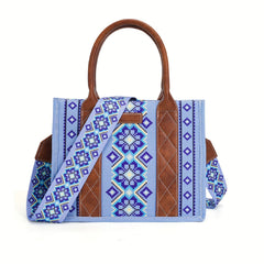 Bolso de mano estilo occidental para mujer, estilo bohemio, estilo azteca, bandolera 