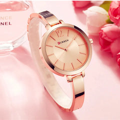 Relojes de mujer de primera marca de lujo CURREN 9012, relojes de cuarzo para mujer, reloj de pulsera informal de moda para mujer, reloj femenino 