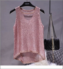 Tops Women 2025  Womens Fashion  Korean Tank Top  Heart Cut Out Top Sexy Hollow Out Bright Piece of Knitting Condole Belt Vest