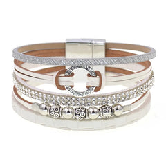 WELLMORE new women bracelets trendy leather bracelets for women fashion jewelry magnet bracelets women gifts