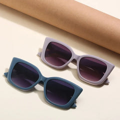 Gafas de sol cuadradas retro con forma de ojo de gato y resistentes a los rayos UV para mujer, ideales para fotografía callejera en Instagram. 3204