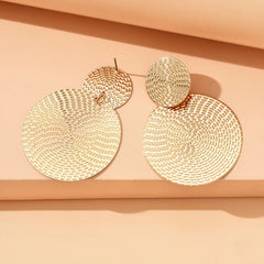 Aretes de mujer bohemios modernos geométricos de metal redondos para mujer joyería de boda de moda 