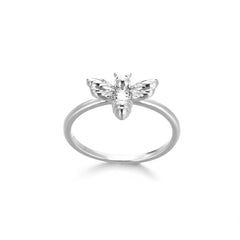 Fashion Bee Rings For Women Design Gold Color  Stainless Steel Bee Ring Wedding Engagement Christmas Jewelry Gift