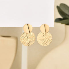 Aretes de mujer bohemios modernos geométricos de metal redondos para mujer joyería de boda de moda 