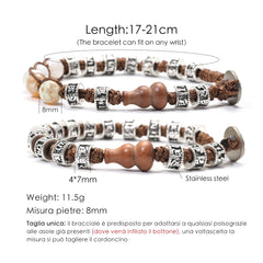 Pulseras de sanación del alma, pulseras tejidas a mano con piedras naturales, pulseras para mujer y hombre. Pulsera de estilo tibetano. 