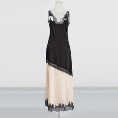 TWOTWINSTYLE Vestidos sueltos para mujer Cuello cuadrado Sin mangas Cintura alta Temperamento Vestido minimalista Moda femenina Nuevo 