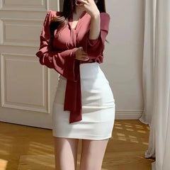 Women's Skirt Tight Female Skirts High Waist Wrap Coquette Sexy Modest Stylish Clothing Trend 2024 Summer Casual Luxury Elegant