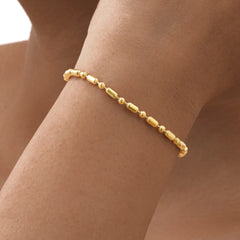 Pulseras para mujer, pulseras de cuentas de bambú de acero inoxidable, regalos de joyería bohemia para amantes, mamás y amigas. 