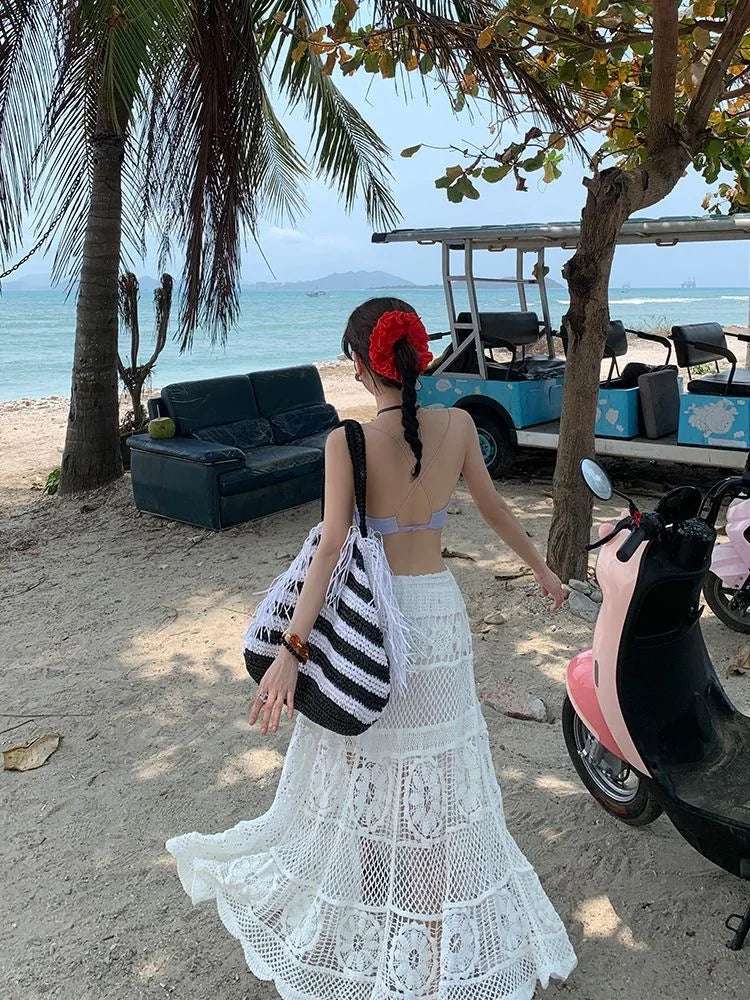 Half Skirt Women's Summer New Design Sense Niche Temperament Casual Long Skirt