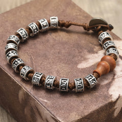 Pulseras de sanación del alma, pulseras tejidas a mano con piedras naturales, pulseras para mujer y hombre. Pulsera de estilo tibetano. 