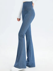 Denim Pants Women Clothing Wear Slightly High Waist Slim Hip Lift 2024 Spring and Autumn New Solid Sports Women Pants