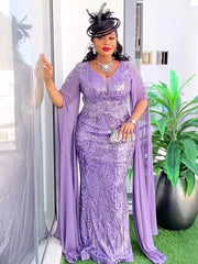 Women Christmas Dress Sequins Party Plus Size Maxi Dress Clothing Elegant Straight Line Vintage Dress Wholesale Dropshipping