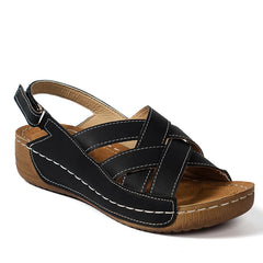 Sandalias de mujer, zapatos de verano, sandalias de talla grande, sandalias retro para mujer, zapatos de cuña para mujer, sandalias de punta abierta para mujer, calzado para mujer 