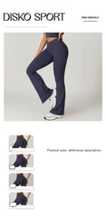 Women High Waist Flared Pants Slim Solid Sexy Pants Elastic Butt Lift Skinny Yoga Leggings Gym Workout Runing Push Up Leggings