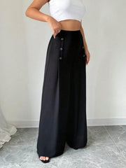 Fashionable Elegant High Waist Wide Leg Pants for Women Spring Summer Atmosphere Great Style Long Trousers