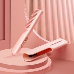 Wireless Hair Straightener Comb USB Charging Multifunctional Stylish Mobile Heat Comb for Curling And Straightening