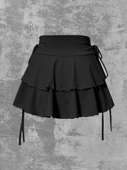 2025 New Solid Color Skirt Women Summer Fashion Outdoor Versatile High Waist Slim Fit Elastic Waist Short Skirt Goods In Stock