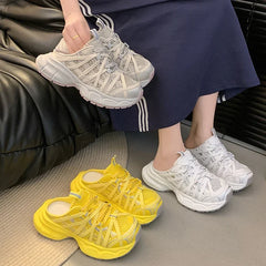 Women Sneakers Flats Sport Shoes Mules Slippers Slingback Sandals Summer 2025 Casual Brand Walking Running Shoes Mujer Slides
