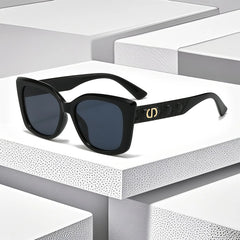 Gafas de sol cuadradas retro con forma de ojo de gato y resistentes a los rayos UV para mujer, ideales para fotografía callejera en Instagram. 3204