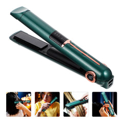 Wireless Charging Hair Straightener Curler Portable Mini USB Cordless Compact Travel Size Gold Adjustable Lightweight for Women