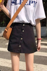Half length skirt for women in spring and summer, slim and versatile, with a casual temperament. A-line black popular short skir