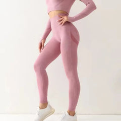 Women's seamless hip lifting seamless sports leggings, high waist fitness leggings, push ups, yoga leggings, gym clothing