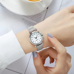 Relojes de pulsera de plata pequeños para mujer, relojes de pulsera para mujer, relojes de moda para mujer, reloj automático 
