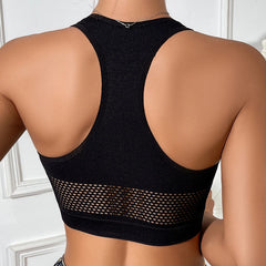 Camisetas sin mangas sexis para mujer, de rejilla, con agujeros, deportivas, con hombros descubiertos, ropa de abrigo para mujer, elásticas, cómodas, informales, chaleco elegante