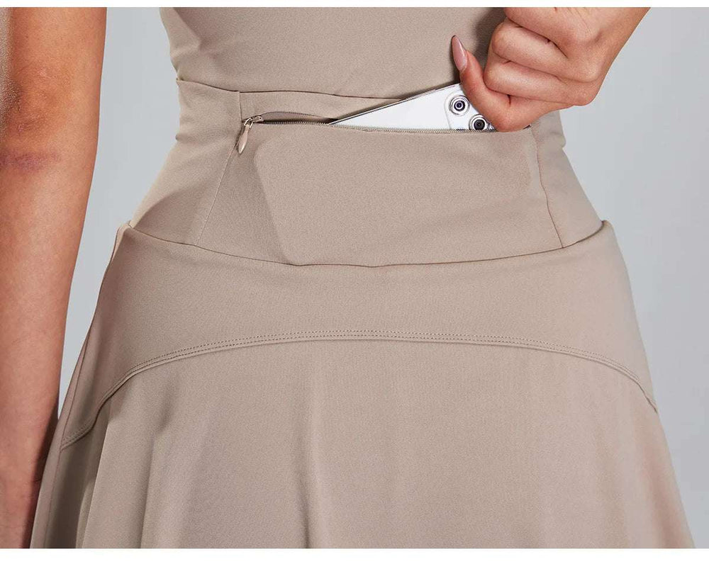 Yoga Short Skirt with Pocket Women High Waist Sports Short Skirt Lined Shorts Fitness Quick Dry Running Sport Golf Tennis Skirts