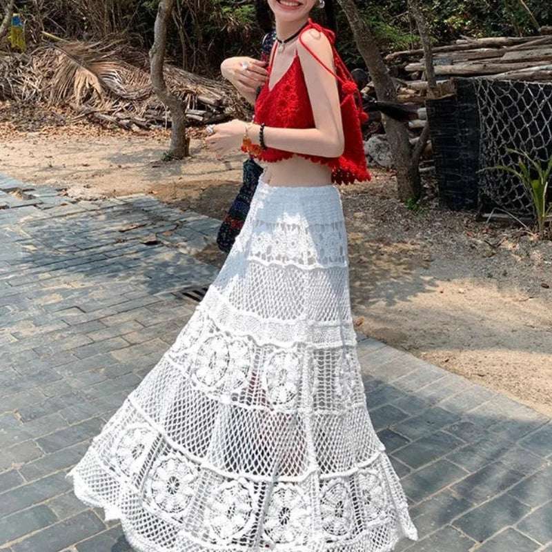 Half Skirt Women's Summer New Design Sense Niche Temperament Casual Long Skirt