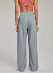 Women pants  Wide Leg High Waist Loose Trousers Summer Casual Yoga Pants  Draping Breathable Gym Lounge Pants Woman clothing
