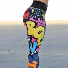 Women's Digital Print Leggings Workout Leggings High Waist Push Up Leggings Women's Fitness Leggings