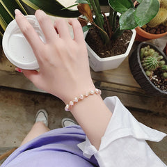 Elegante pulsera de perlas barrocas para mujer, pulsera ajustable de lujo, joyería de moda para niña, regalo de fiesta de cumpleaños 