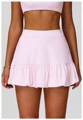 Yoga Skirt Women Yoga Shorts Summer High Waist Pocket Skirt Sports Skirt Solid Color Running Training Quick drying Tennis Skirt