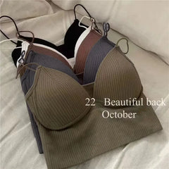 Tops de mujer, top corto sexy liso, camisetas sin mangas para mujer, camisola ajustada con sujetador, ropa interior básica, sujetadores acolchados, sujetadores deportivos para mujer