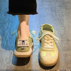 Zapatillas planas para mujer, calzado deportivo para mujer, zapatos con cordones de lujo, en oferta, urbanas, jóvenes, en oferta y a bajo precio, ligeras, nuevas en primavera. 