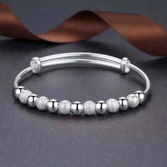 Pulseras de cuentas de lujo de color plata 925 con dijes, brazaletes bonitos para mujer, joyería de moda para fiestas y bodas, ajustables. 