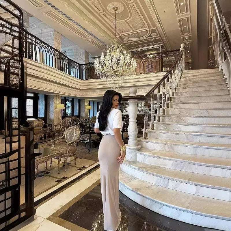 Temperament New Fashion Skirt Women Summer Streetwear Solid Skirts Appliques Sexy Split Slim Elegant Party Skirts Female