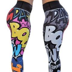 Women's Digital Print Leggings Workout Leggings High Waist Push Up Leggings Women's Fitness Leggings