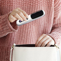 Cordless Hair Straightener Negative Ions Hair Straightener Digital Display Mini Hot Hair Comb 3 Adjustable Temp for Home Travel