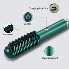Electric Hair Brush Straightener Heating Combs Women Hair Styler Curling Iron Fast Hot Comb Heating Curler Hair Caring Tool