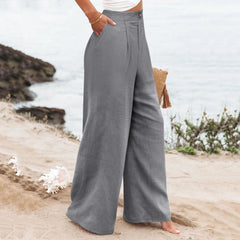 New Pants for Woman Office Elegant Wide Leg Pants for Women High Waist Plare Pants Wide Pants Female Clothes Pantalonede Mujer